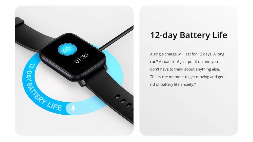 Realme TechLife Watch S100 Battery Life